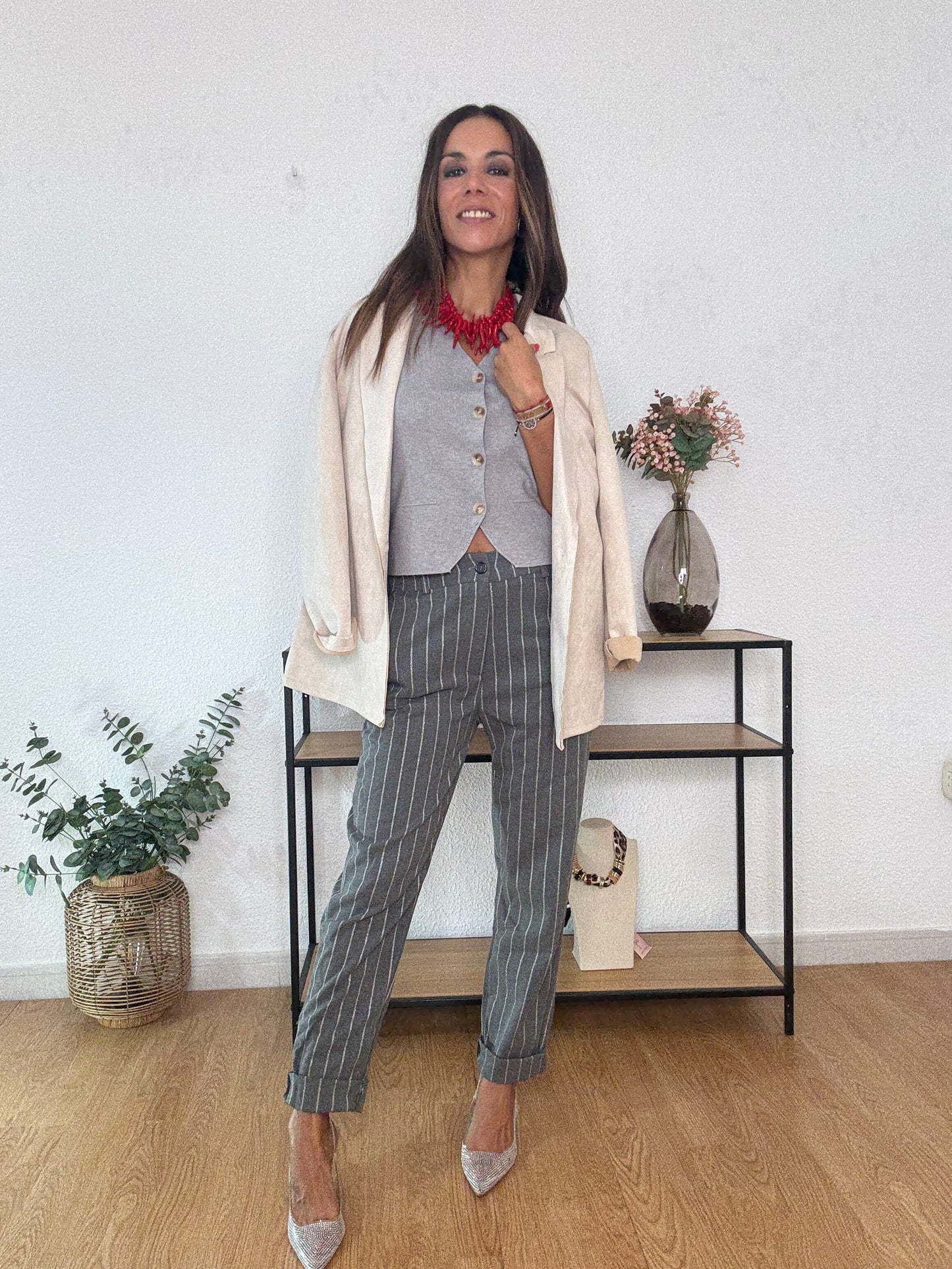 CHAQUETA ANTELINA BEIGE