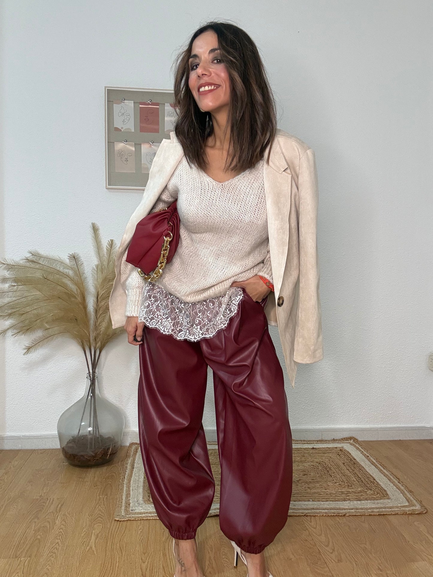 PANTALON BALLOON VOGUE burdeos