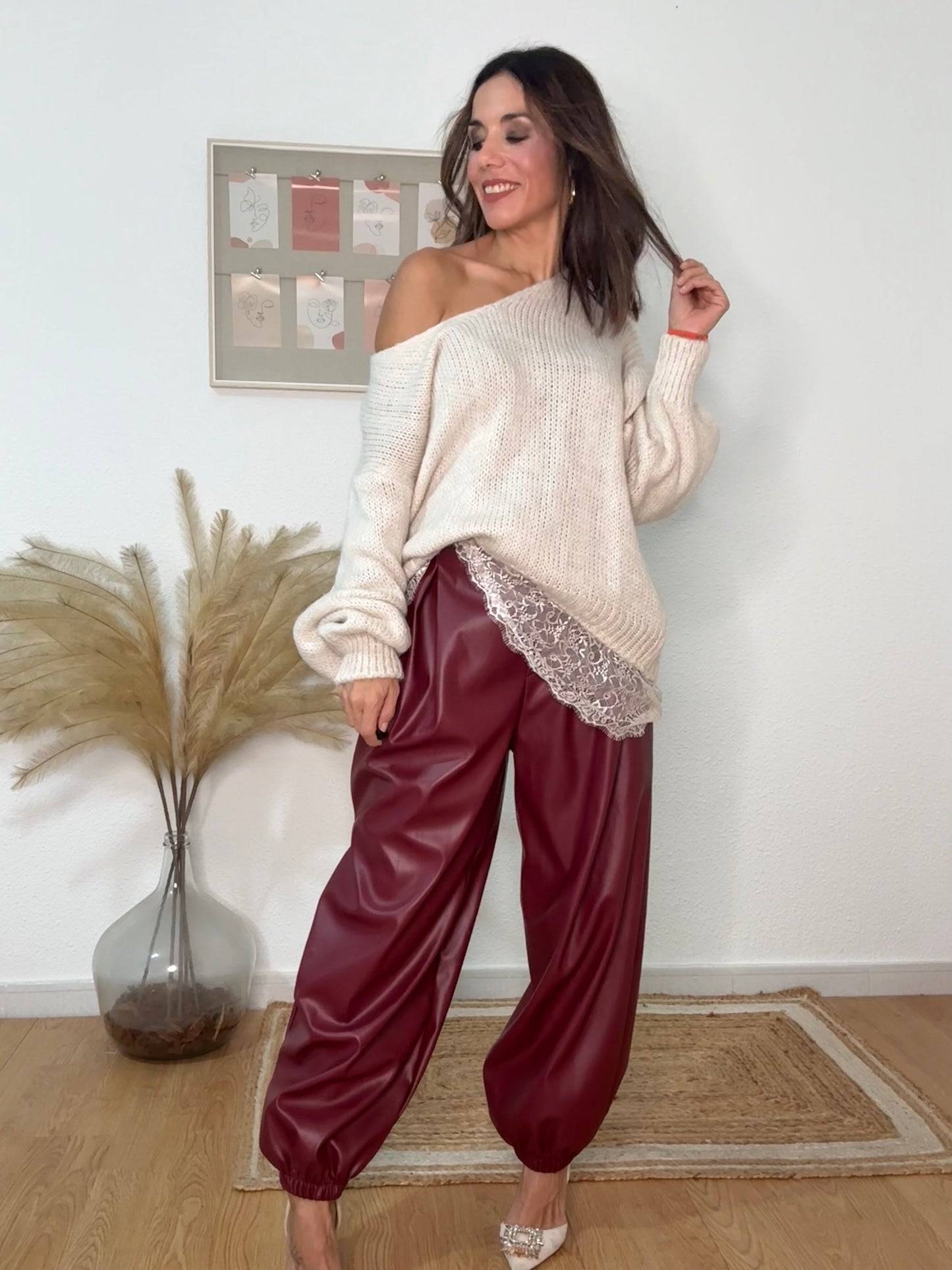 PANTALON BALLOON VOGUE burdeos