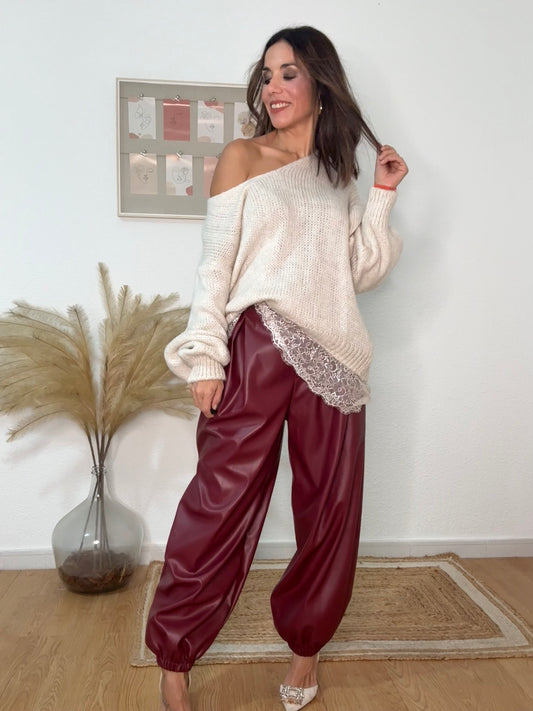 PANTALON BALLOON VOGUE burdeos