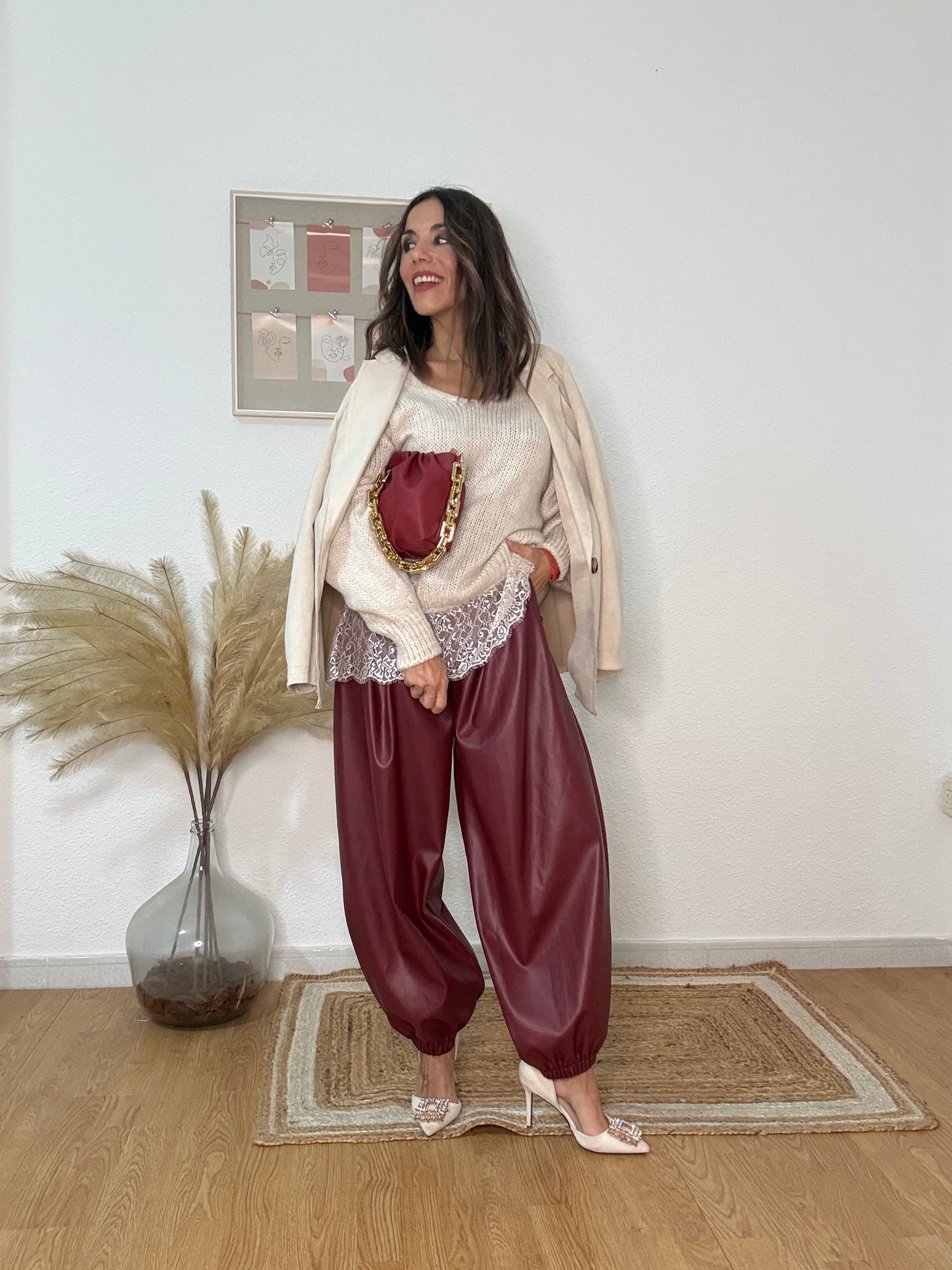 PANTALON BALLOON VOGUE burdeos