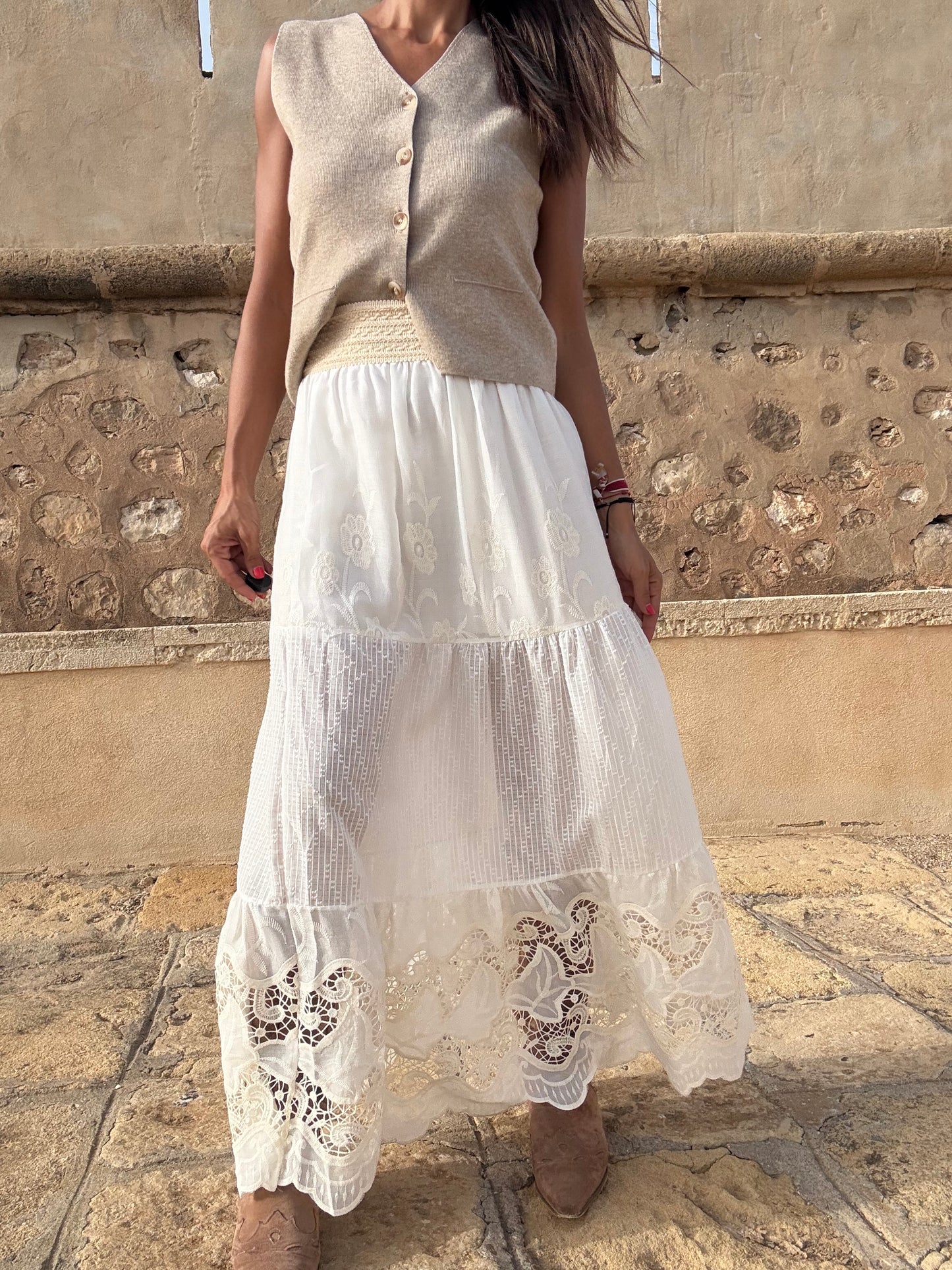 CHALECO PUNTO MILANO beige edition