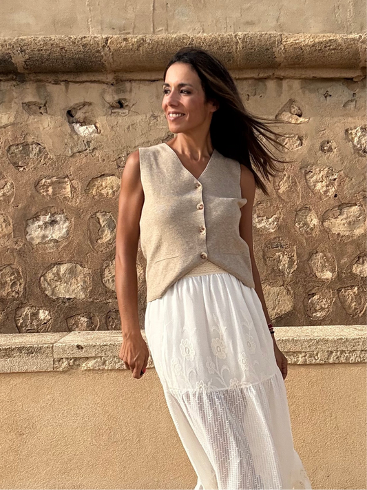 CHALECO PUNTO MILANO beige edition