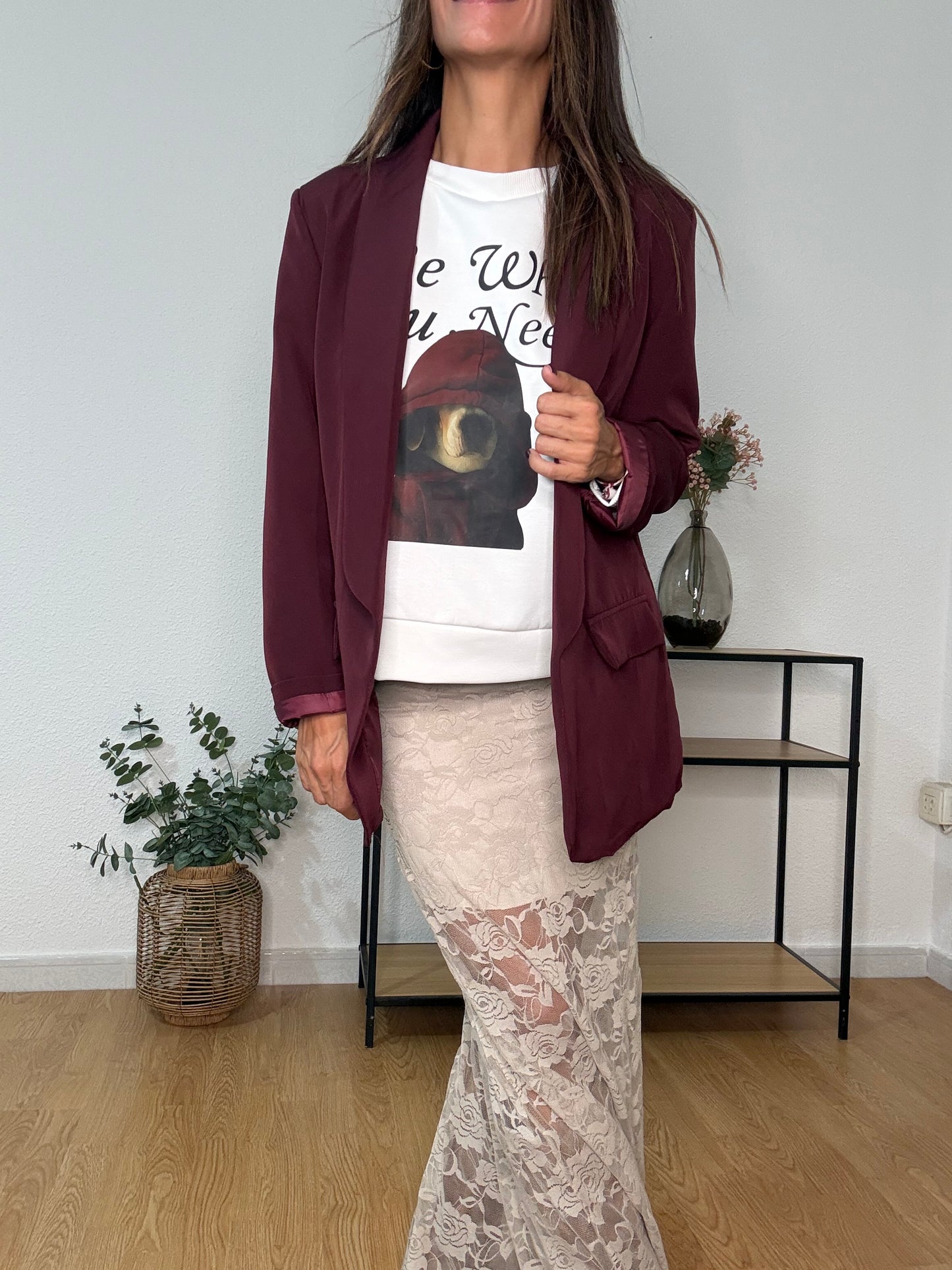 BLAZER MUSE burgundy edition