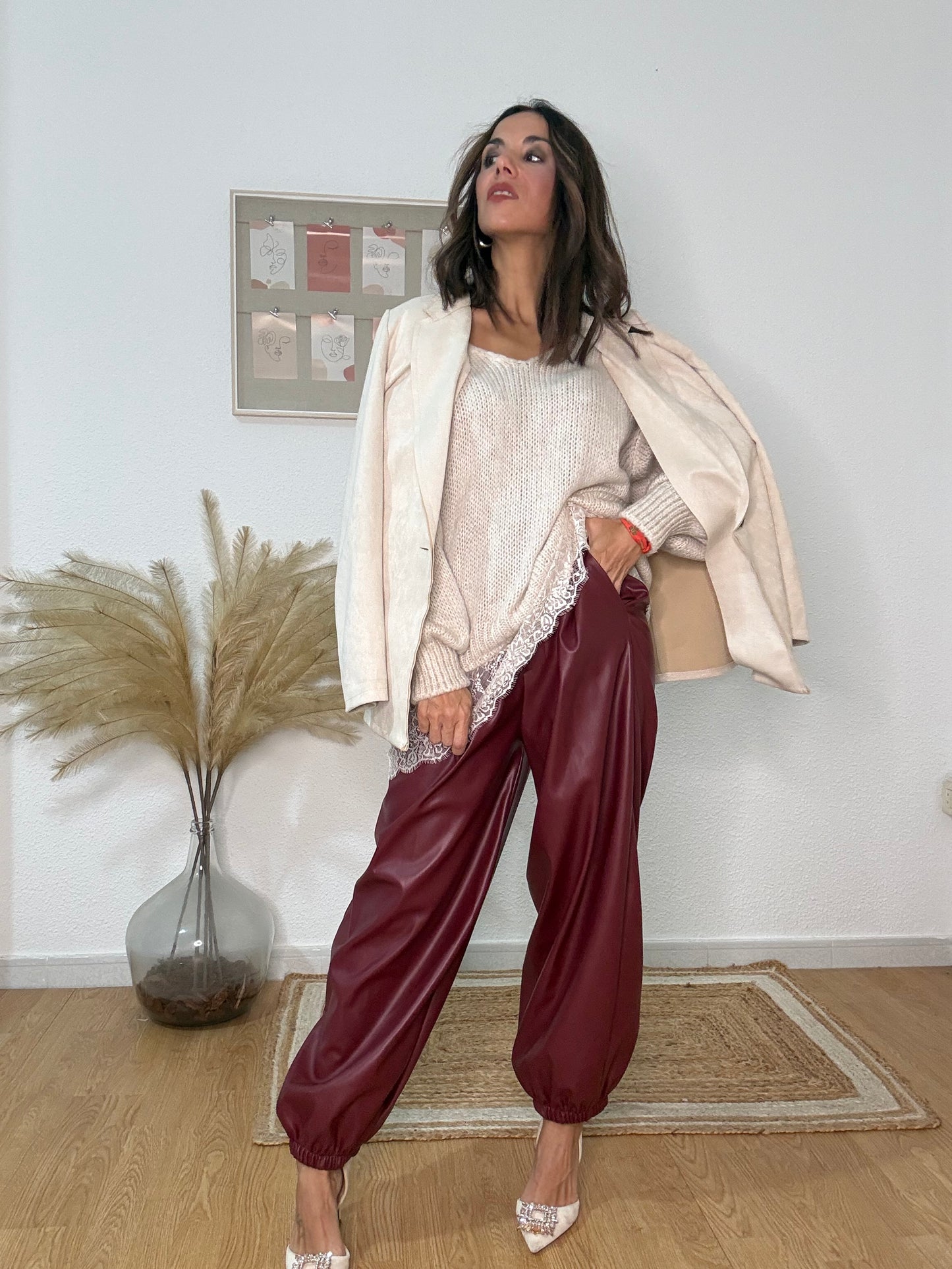 PANTALON BALLOON VOGUE burdeos