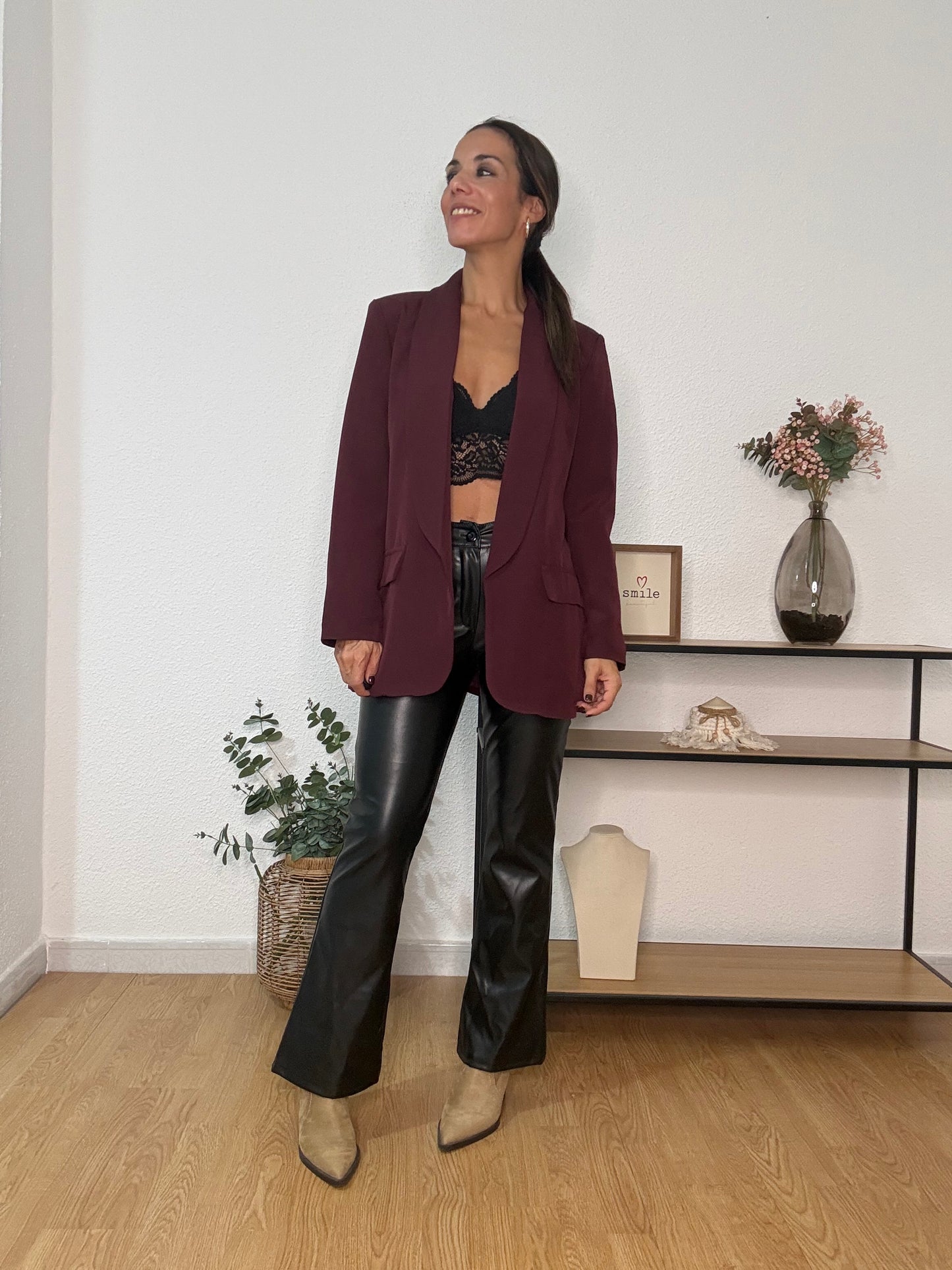BLAZER MUSE burgundy edition