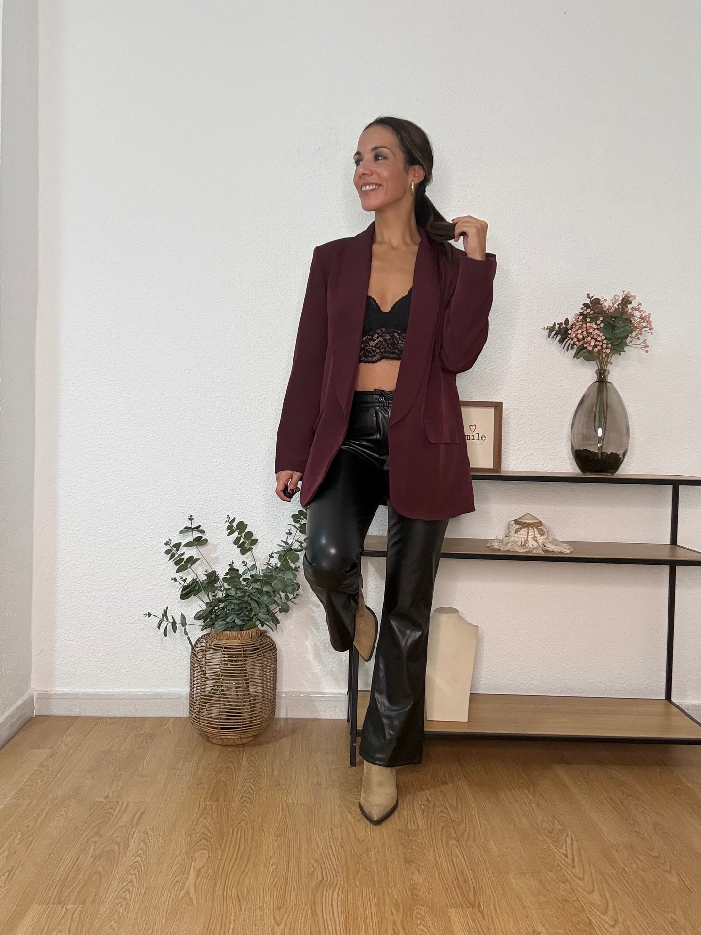 BLAZER MUSE burgundy edition