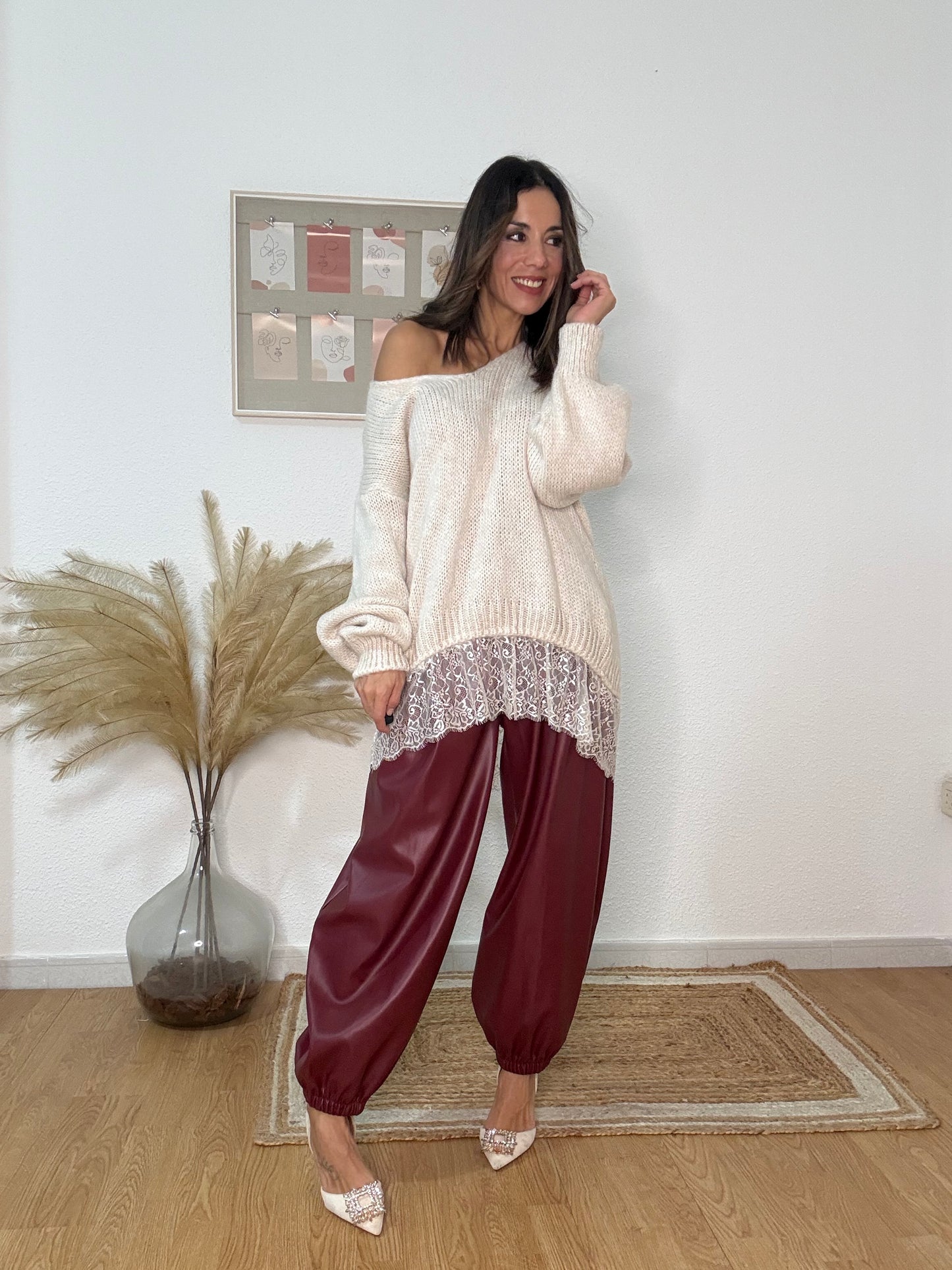 PANTALON BALLOON VOGUE burdeos