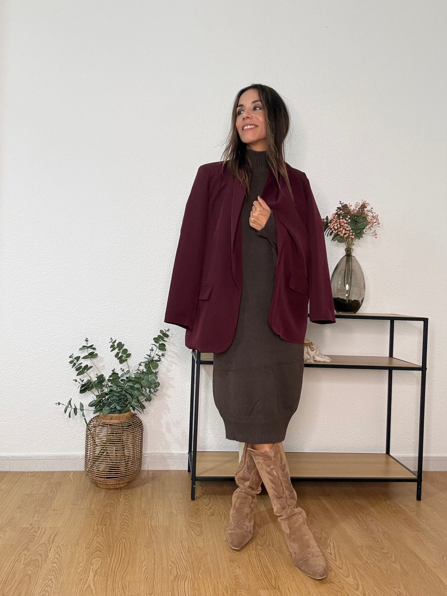 BLAZER MUSE burgundy edition