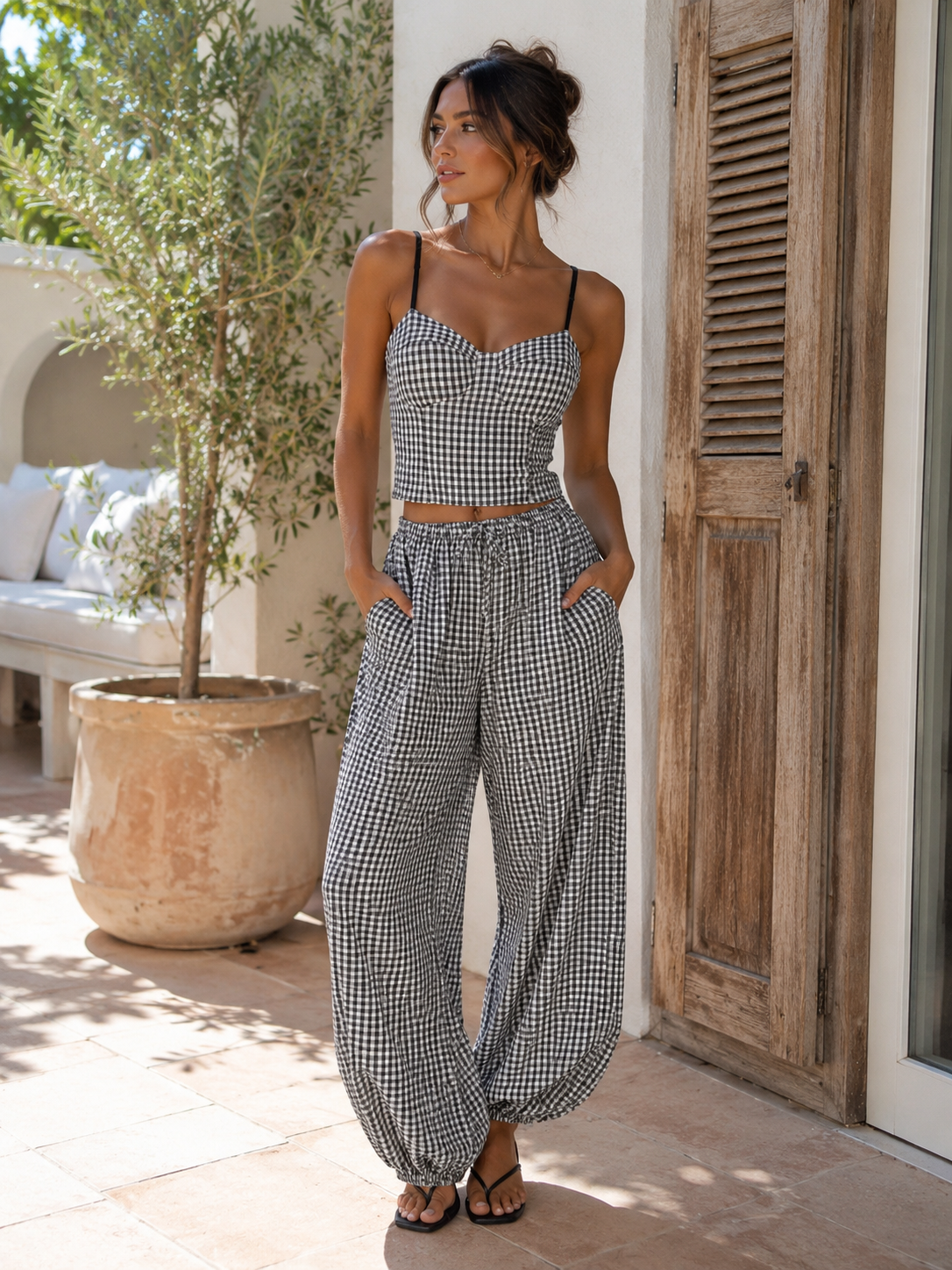 CONJUNTO Vichy Noir