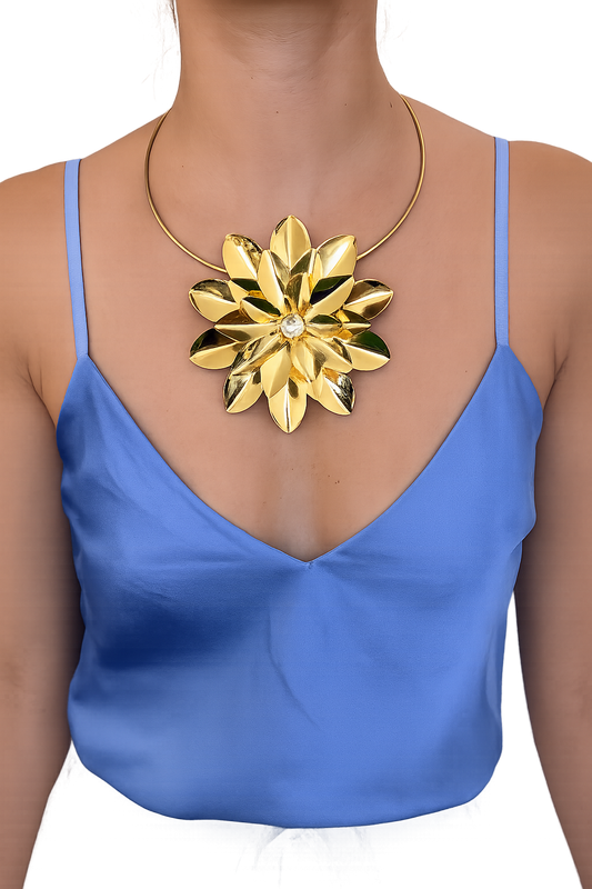 COLLAR flor dorada