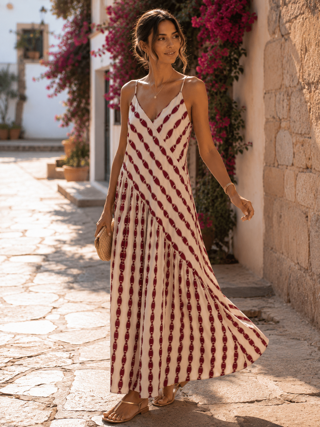 VESTIDO Burdeos Bloom