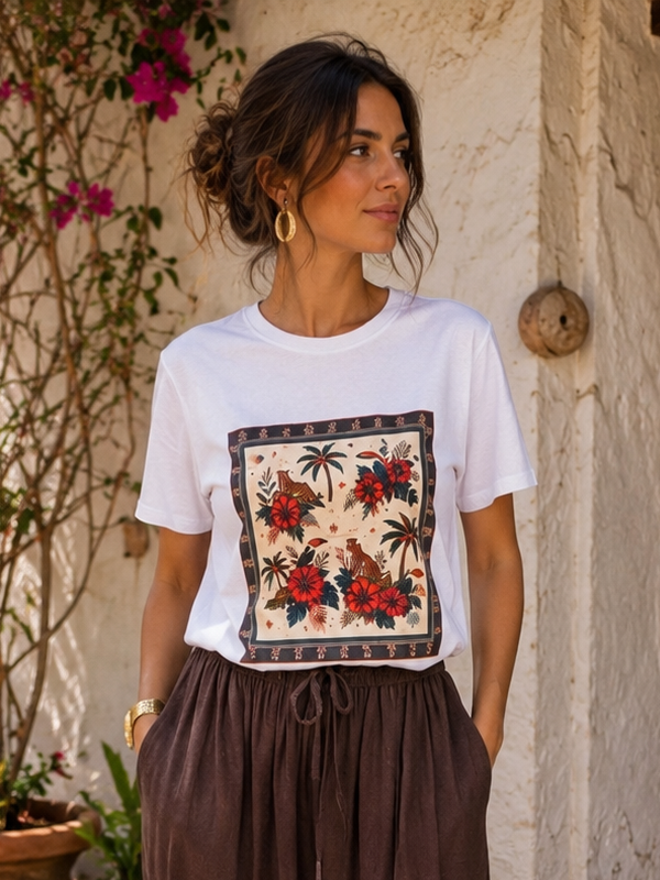 CAMISETA estampada tropical