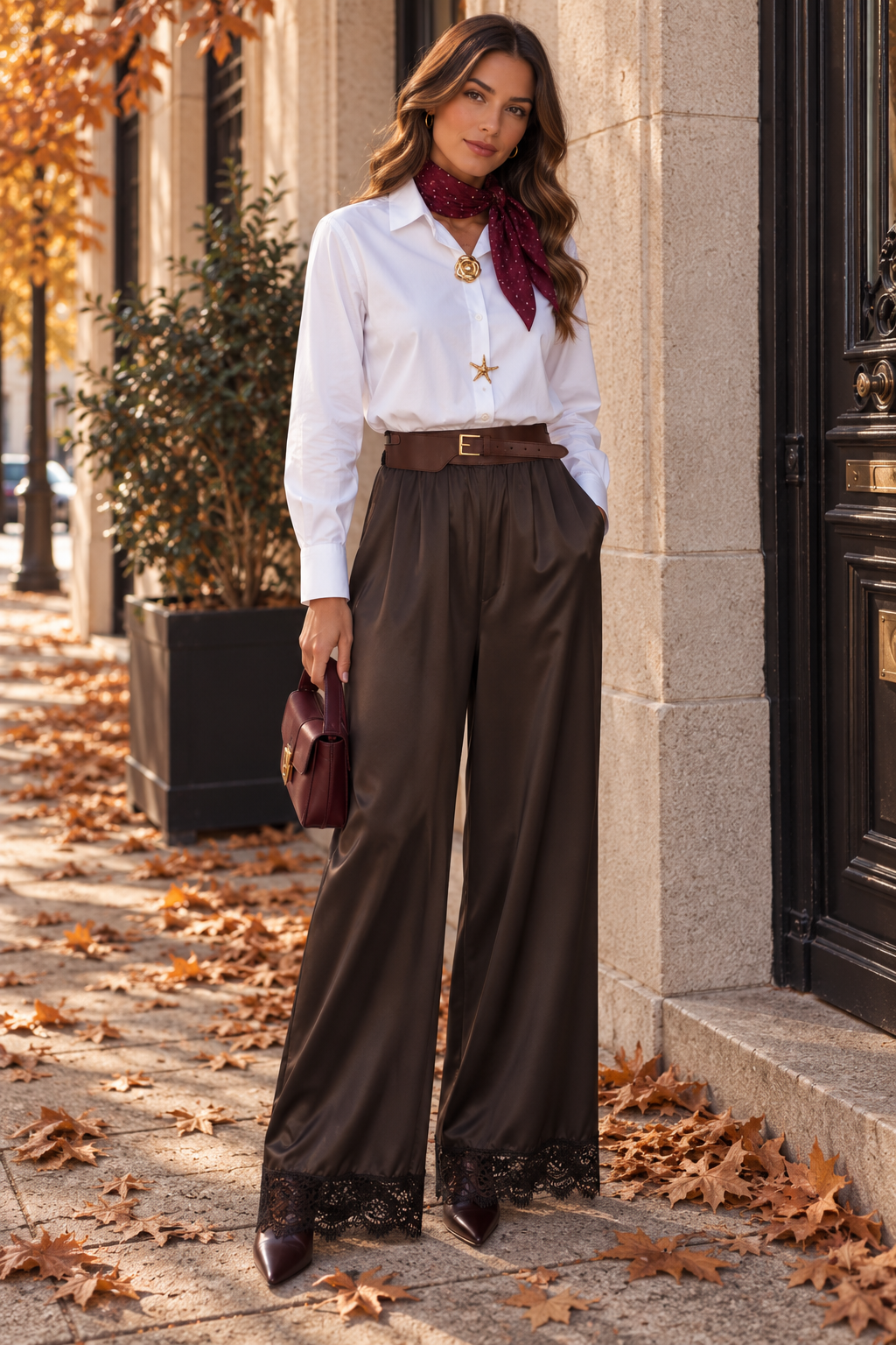 PANTALÓN raso choco