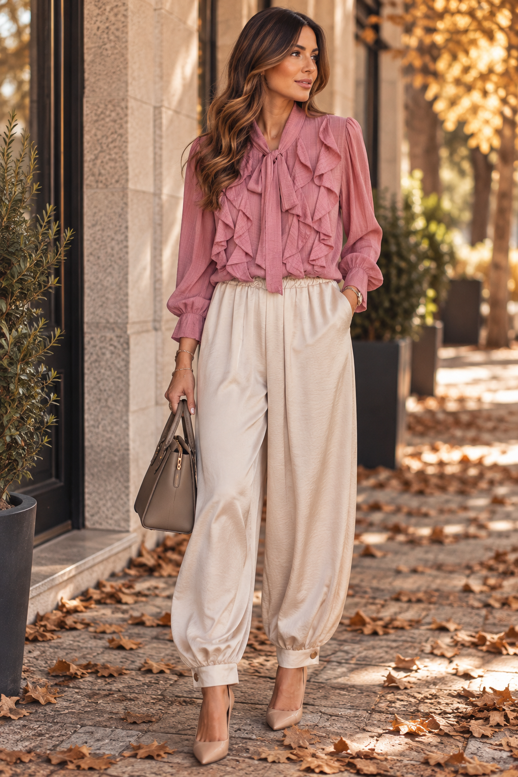 PANTALÓN raso Merlín