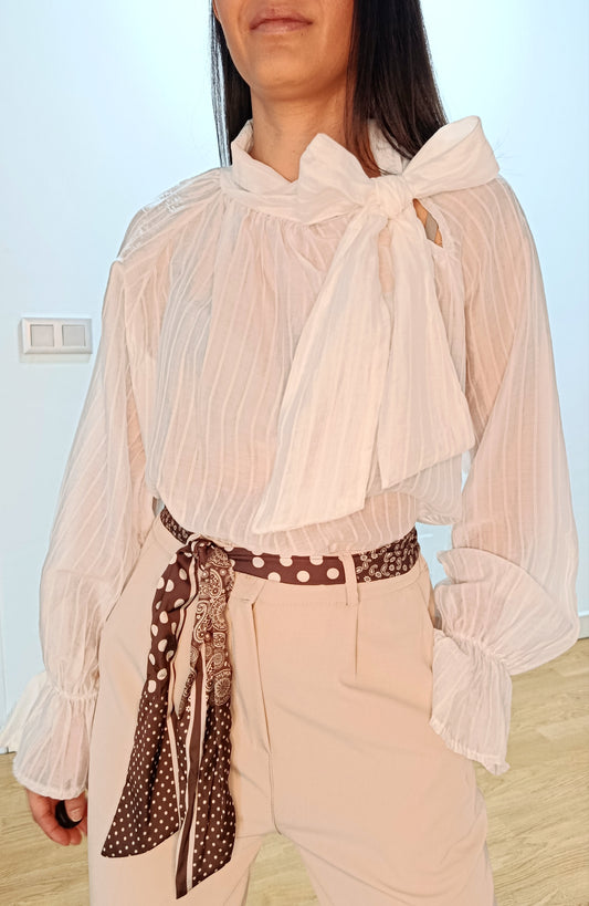 CAMISA LAZO BLANCA