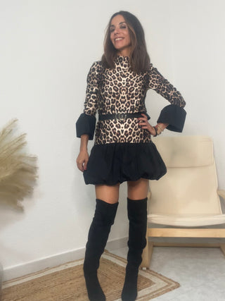 VESTIDO GLOBO ANIMAL PRINT