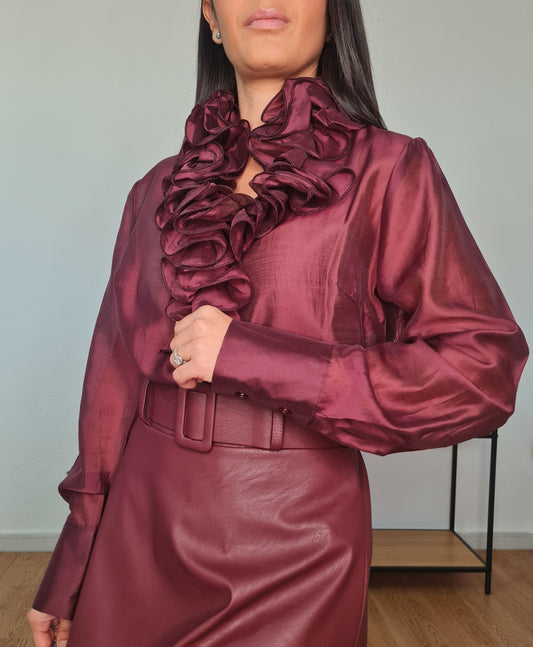 CAMISA BURGUNDY VOLOTEA