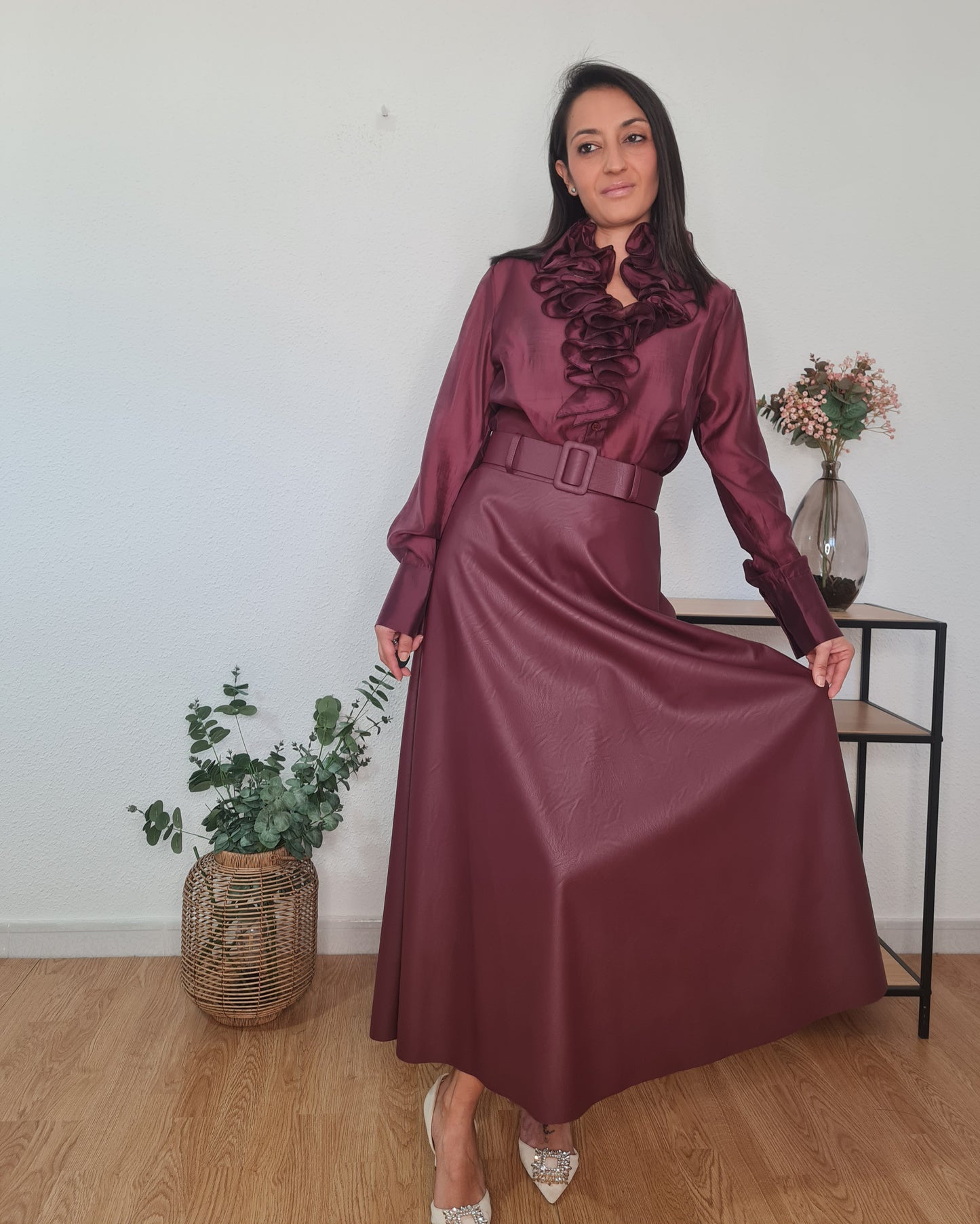 CAMISA BURGUNDY VOLOTEA