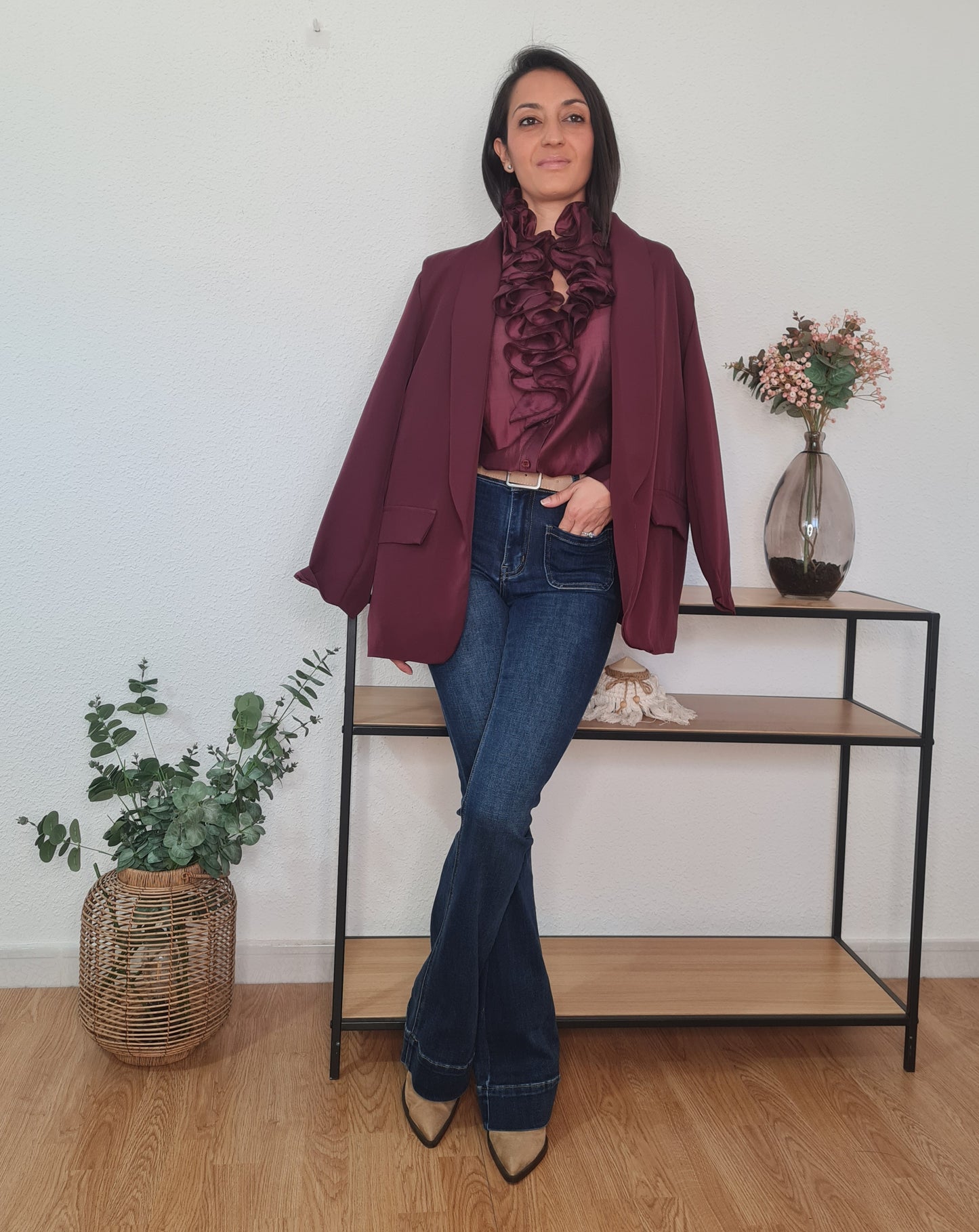 CAMISA BURGUNDY VOLOTEA