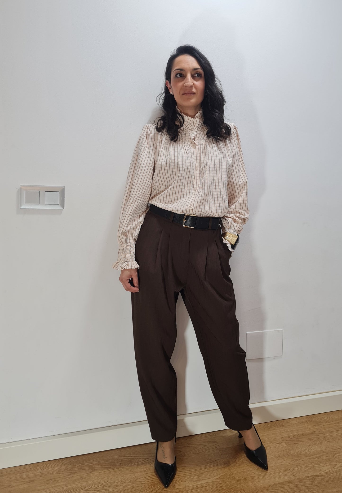 PANTALON CAPRI chocolate