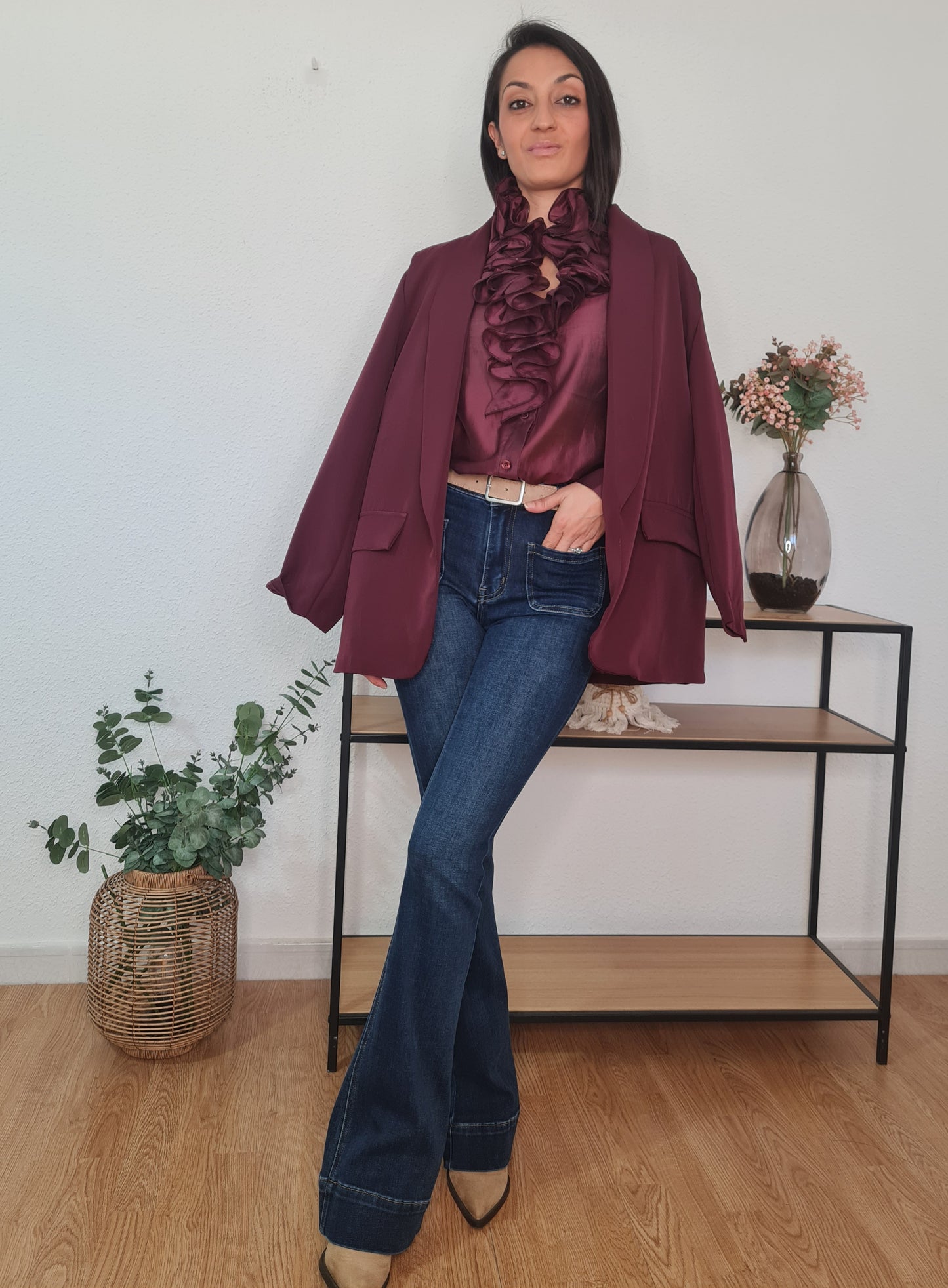 CAMISA BURGUNDY VOLOTEA