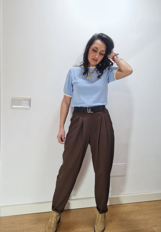 PANTALON CAPRI chocolate