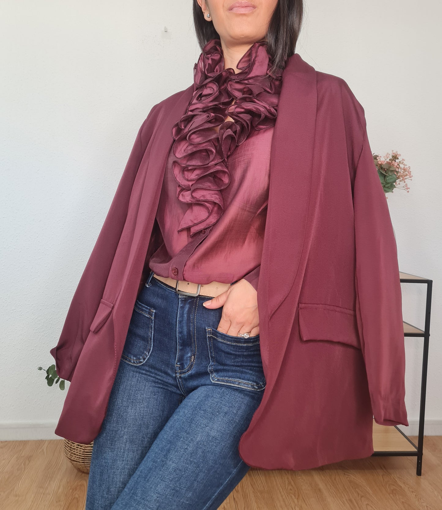 CAMISA BURGUNDY VOLOTEA